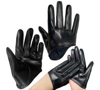 Générique Gants tactiles pour écran, gants punk pour femmes - Mitaines tactiles en cuir PU | Mitaines gothiques douces, gants FHalf Finger pour la danse disco, cosplay
