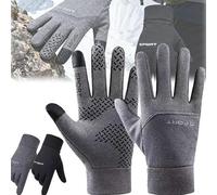 Générique Gants Thermique, Gants Thermiques 2.0 Homme Femme, Résistants Au Vent Et À L’Eau, Doublure Polaire Chaude, Écran Tactile, Cyclisme, Course À Pied, Activités Extérieures (Medium,Gris)