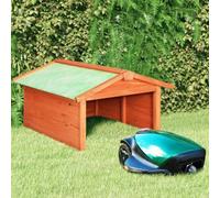 Générique Garage de Tondeuse à Gazon 72x87x50 cm Bois de Sapin Solide, Accessoires pour tondeuses à Gazon, Housses pour tondeuses à Gazon, Brun, (Poids 8.35KG)