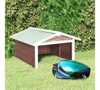 Générique Garage de Tondeuse à Gazon 72x87x50 cm Moka et Blanc Sapin,Pelouses & Jardins,Accessoires pour équipement électrique d'extérieur,Accessoires pour tondeuses à Gazon,Brun,8 KG,170880