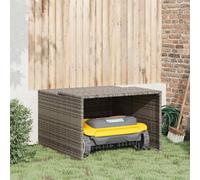 Générique Garage pour Robot Tondeuse Gris 86x90x52/57 cm résine tressée,Accessoires pour tondeuses à Gazon, Housses pour tondeuses à Gazon,365406