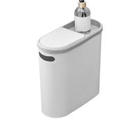 Générique Garbage Can|10L Kitchen Trash Can Wastebasket | Press Top Lid Wastebasket Dustbin for Home Sink Workplace Bathroom Room Apartment Bedroom Dorm Toilet Indoor