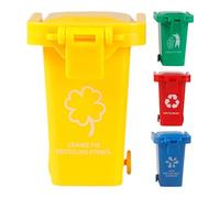 Générique Garbage Trash Pen Holder with Lid and Wheels, Trash Pack Toy Storage for Desk, Classroom, Office, or Kids’ Birthday Parties, Portable Fun Organizer