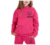 Générique Garçon Ensemble De Survêtement Pantalon Et Sweat Haut Top Manches Longues Tenue Automne Hiver Vêtements Sportswear Fille Bébé 1 Moi Idée Cadeau Gaming (Rose vif,6-7 ans)