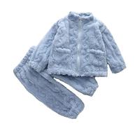 Générique Garçon Ensemble De Survêtement Pull Garcon Sweat Enfant Vêtements Garçons Brillant Tenue Danse Modern Jazz Bebe 1 Mois Bébé Costume Gentleman Cadeaux (Bleu Clair,18-24 Mois)