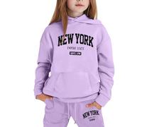 Générique Garçon Survêtement Sweat Manches Longues Et Pantalon De Jogging Sport Ensemble Vêtements Leggings Pour Filles Enfants Tenue Bébé Hiver 1 Moi Mode Fille 1-6 Ans (Violet,7-8 ans)