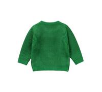 Générique Garçons Fille Unisexe Noël 3D Pull,Pull De Mignon Sweat-Shirts en Père Chaud Pull Noel Bebe Garcon Veste d'hiver À Boutons Blanc Bébé Dessin Animé Mignon (Vert#1,3-4 Ans)