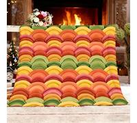 Générique Garçons Filles Plaids Polaire 130x180 cm Motif Rainbow RéTro Moelleuse Couverture Plaid pour Canapé et Lit, Coloré Décorative Couverture Lit 1 Personnes en Flanelle Douce et Chaude