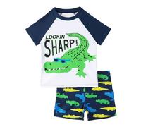 Générique Garçons Maillot De Bain Deux Pièces,UPF 50+ Protection Solaire Capuche Fermeture Éclair Tortues Garçon Une Pièce, Enfant 10 Ans pour l'été Plage Enfant Bebe (Multicolour,6-7 Ans)