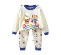 Générique Garçons Pyjamas À Manches Longues, Pyjama garçon 2 pièces Doux et Confortable Ensemble Nuit Haut Manches Longues Pantalon bébé Tout-Petit vêtement de Sommeil