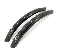Générique Garde-Boue Avant et arrière de vélo de Route rétro 700C, équipement Fixe, pièces Pratiques, Argent et Noir(Black 1pair)