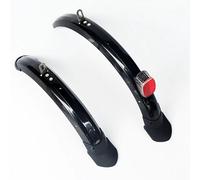 Générique Garde-Boue de vélo Pliant de 16 Pouces, 2 pièces, Garde-Boue de vélo Avant et arrière, Ailes de vélo VTT avec feu arrière, Accessoires de vélo(D Brake Black)