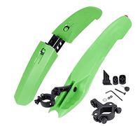 Générique Garde-Boue de vélo VTT avec feu arrière LED, 2 pièces, Ailes de Cyclisme à dégagement Rapide for 26 27.5 29 Pouces, Accessoires de vélo Bike mudguards(Green 1)
