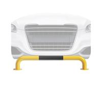 Générique Garde-Corps De Parking en Forme De U, Butée De Parking Monobloc Moulée, Garde-Corps D'atelier, Diamètre du Tube 7,6 Cm, Protège Les Murs De La Voiture/du Garage(100x20x0.2cm)