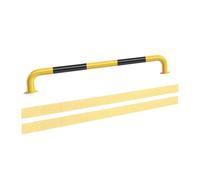 Générique Garde-Corps De Parking en Forme De U,Garde-Corps D'atelier, Butée De Parking Monobloc Moulée for Portique,diamètre du Tuyau 7,6cm,protège Les Murs Voiture/Garage(150x20x0.2cm)