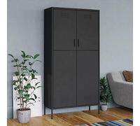 Générique Garde-Robe Anthracite 90x50x180 cm Acier,Meubles,Armoires & Meubles de Rangement,Armoires,Anthracite,46.25KG,336249