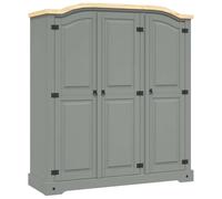 Générique Garde-Robe avec 3 Portes Gamme Corona pin Mexicain Gris,Armoires & Meubles de Rangement,Armoires-282621