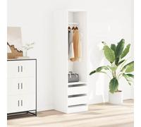 Générique Garde-Robe avec tiroirs Blanc 50x50x200 cm Bois d'ingénierie,Armoires,800612