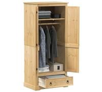 Générique Garde-Robe Corona 76x50x170 cm Bois de pin Massif,Armoires & Meubles de Rangement,Armoires-4002768
