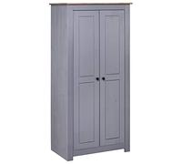 Générique Garde-Robe Gris 80x50x171,5 cm Pin Massif Assortiment Panama,Armoires & Meubles de Rangement,Armoires-282665