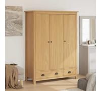 Générique Garde-Robe Moderne 3 Portes en Pin Solide avec Tiroirs et Étagères - Solution de Rangement Élégante 127x50x170 cm - Adaptée pour Chambre à Coucher et Dressing