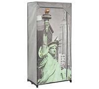 Générique Garde-Robe New York 75x45x160 cm Tissu,Meubles,Armoires & Meubles de Rangement,Armoires,Gris,2.15 KG,282461
