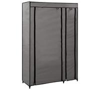 Générique Garde-Robes Pliables 2 pcs Gris 110x45x175 cm Tissu,Meubles,Armoires & Meubles de Rangement,Armoires,Gris,6.5KG,282425