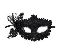 Générique Garde visage danse pour femmes maquillage peint avec la poudre d or demi visage pour fête 2 Black One Size