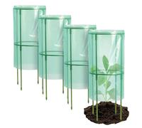 Générique Garden Cloches, 4 Pieces Plant Protection Domes, Reusable Frost Covers Animal Guard Cages for Blueberry Bushes, Strawberry Beds, Vegetable Patches, Flower Gardens, and Fruit Seedlings
