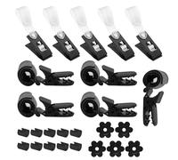 Générique Garden Flag Stopper, Windproof Clip Set, 25pc Heavy Duty Banner Lock, UV Resistant Grip Build, Outdoor Flag Securing Tool, Backyard Fence Patio Deck Porch Home Party Spring 2.16 x 0.51in