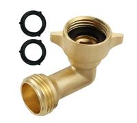 Générique Garden Hose Connector - Brass Elbow Fitting Build, Leak Proof Adapter Seal, 90 Degree Hose Connection, Water Pipe Coupler Function, Outdoor Irrigation Joint Setup Repair Plumbing System Use