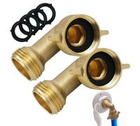Générique Garden Hose Connector - Brass Elbow Fitting Build, Leak Proof Adapter Seal, 90 Degree Hose Connection, Water Pipe Coupler Function, Outdoor Irrigation Joint Setup Repair Plumbing System Use