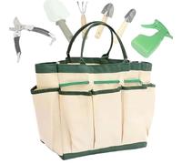 Générique Garden Tote | 18x16x14cm Large Capacity Tool Bag for Garden Repairman - Easy Storage Sturdy Gadget Storage Supply for Gloves, Scissors, Hammer, Nails