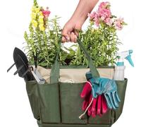 Générique Gardening Bags For Tools - 19x7x12in Waterproof Garden Tool Bag | Tool Organizer Pouch | 8 Side Pockets Storage Tote For Trowels Gloves Wrenches Scissors Planting Pruning Transplanting