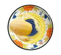 Générique Garlic Grater Dish - 4.7inch Handmade Ceramic Garlic Grinder