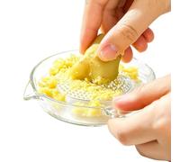 Générique Garlic Grater Plate - Manual Handheld Rotating Embossed Design Garlic & Ginger Graters, Multi-Purpose Vegetable Grater Tool for Sauce, Cheese, Lemon, Chocolate and Kitchen Food Preparation