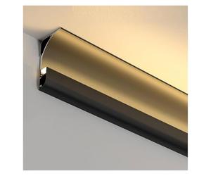 Générique Garniture Canal LED，Profilé en aluminium Diffuseur LED，Améliore la luminosité，Plinthe lumineuse pour plafonds, sols, murs et corniches(Noir,30 m)