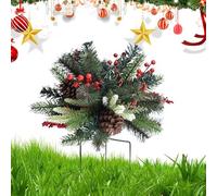 Générique Garniture de Jardinière Noël pour Extérieur | Buissons Artificiels de Noël avec Support Tripode - Décor Saisonnier pour Bureaux Fête Devant Extérieur Dortoir | Fêtes d'anniversaire et de