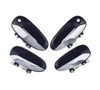 Générique Garniture de poignée de porte Poignée de porte extérieure chromée et noire 0K2FB-59410 pour Kia Carens 2004-2006 remplacement(A set(4 pcs))