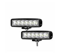 Générique Gauche Droite Barre Lumineuse LED Pour Voiture 2 Pièces 12V 18W 6000K Super Lumineux IP67 Spot Blanc Phare Conduite Hors Route Feu Circulation Diurne(Aluminum alloyhousi)