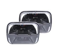 Générique Gauche Droite Pour Jeep Pour Wrangler YJ Pour Cherokee XJ Voiture 5X7 7x6 Phare LED Carré À Faisceau Hi-Lo Feu Circulation Diurne(2 pcs)