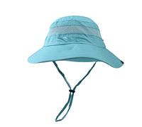 Générique Gavroche Chapeau de Soleil Soleil crème Solaire Large Bord Seau Chapeau imperméable Pliable Polaire Enfant 2 Ans (Blue, M)