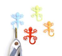 Générique Gecko Hook | Geccko Decorative Wall Hanger - Suction Cup Hooks, Organize Small Household Items Gecko Hanger For Hanging Keys, Towels, Hats, Belts, Jewelry, Purses, Leash Random Color