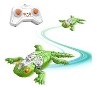 Générique Gecko Mural Télécommandé - Lézard Grimpeur Rechargeable | Jouet Rampant sur Parois | Mouvements Réalistes, Yeux LED Lumineux, Adhère au Verre et Plafonds, Cadeau Farce Génial Garçons Filles
