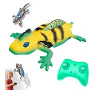 Générique Gecko Radiocommandé Grimpeur, Lezard Télécommandé Robot Qui Escalade Murs et Plafonds, Yeux LED Lumineux Mouvements Réalistes, Facile à Utiliser, pour Enfants 6+