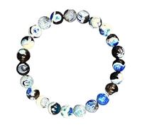 Générique Gemstone Bracelet Natural, Adjustable Blue Jewelry, 0.31 inches Healing Crystal Beaded Wristband, Unisex Couple Fashion Bracelet Handmade Accessory for Yoga Leisure Outdoor Activities Use