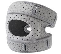 Générique Genouillère stabilisatrice rotulienne unisexe, trois niveaux de réglage - Genouillère de sport (gris, L)