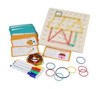 Générique Géoboards pour la Classe,Casse-tête Éducatif en Bois,Planche de Géométrie Jouets Puzzle STEM | pour Filles Préscolaire Voyage en Voiture Salle de Jeux Garderie Maison Fête et