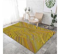 Générique Géométrie Abstraction Lignes Tapis Salon 160x230cm Art Antidérapant Poils Bas Moquettes Sol Décoration Durable Doux Machine Lavable Grand Tapis pour Chambre Balcon Couloir 7y201