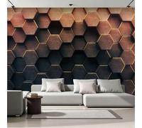 Générique Géométrie Papier Peint 300 x 210 cm 3D Moderne Abstrait Tableau mural Murale Intissé Imperméable pour Chambre Salon Restaurant Personnalisé Décoration Personnalisé Décoration Murale A-111